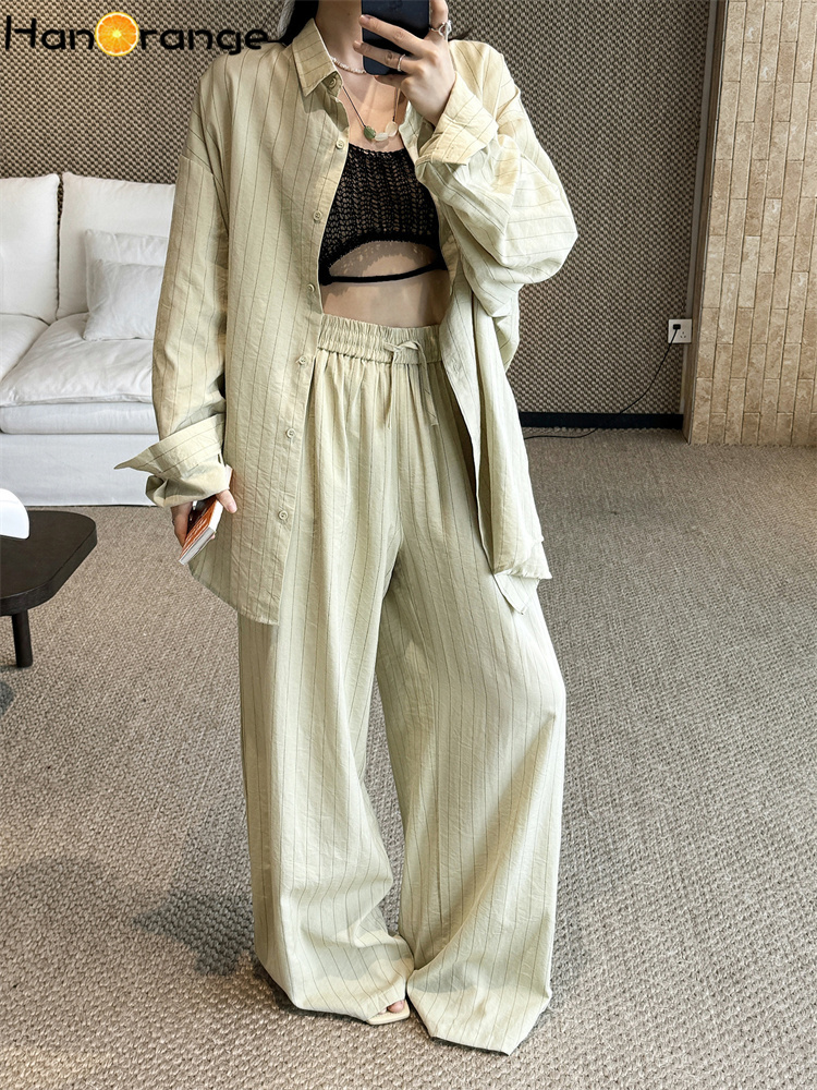 Linen Pant Wide - HanOrange 2026 Letni lniany zestaw spodni