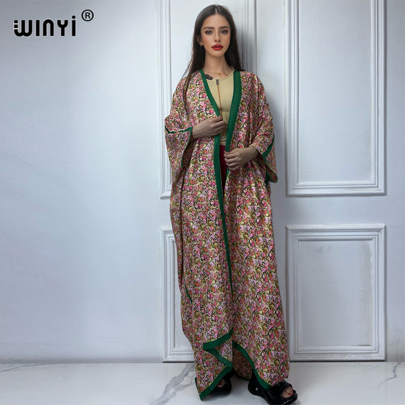 Cover Up Kaftan - WINYI Kimono Summer sexy print luźny