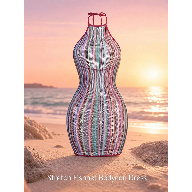 Cover Up Kaftan - 1 szt. Seksowna damska sukienka z