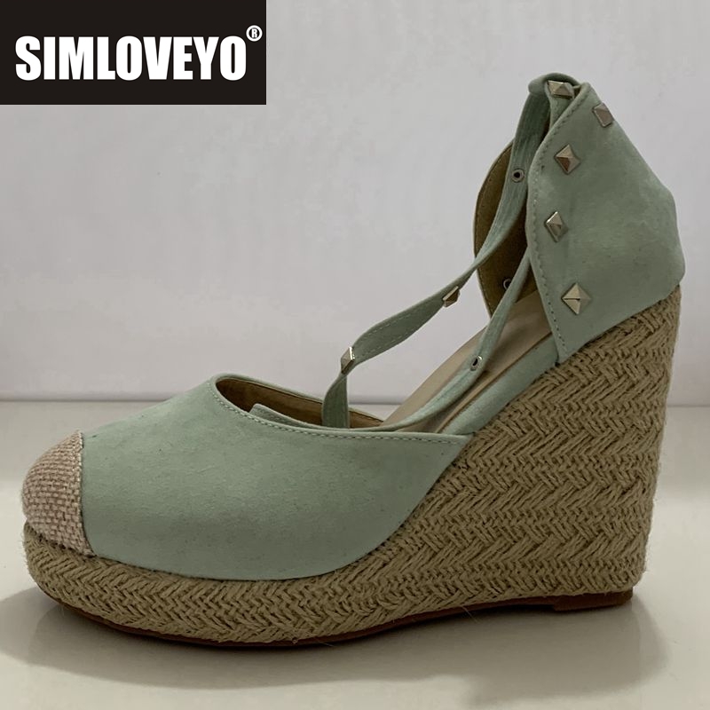 Wedge Espadrille Women - Espadryle SIMLOVEYO damskie sandały na koturnie