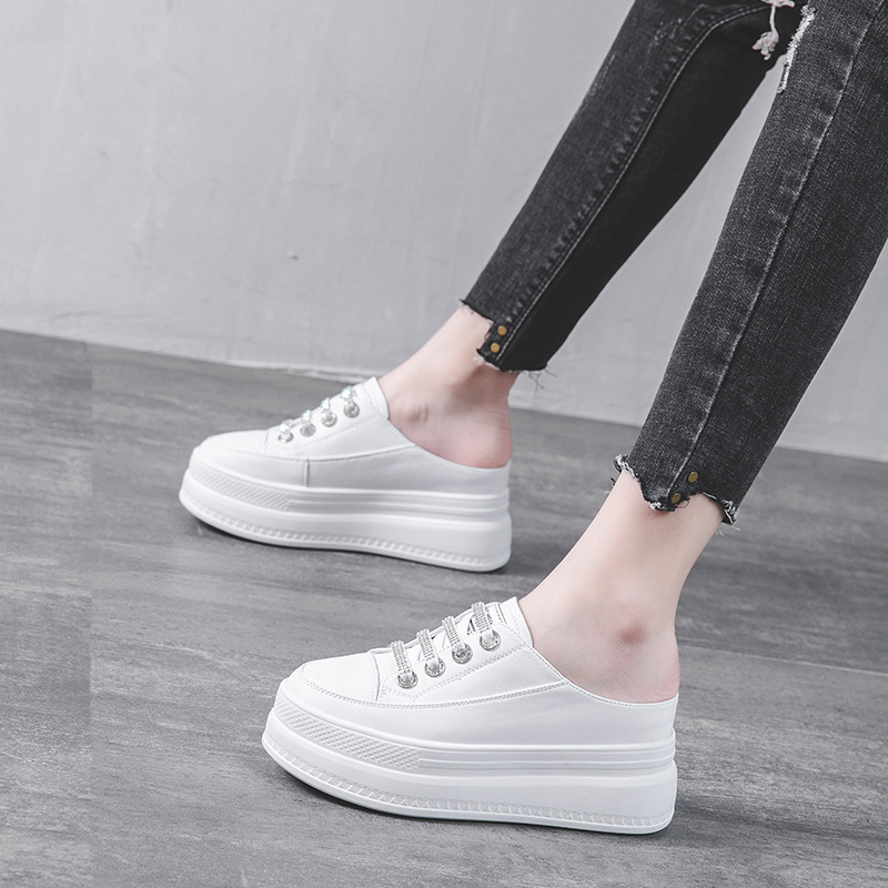 Wedge Espadrille Women - Modne damskie klapki z prawdziwej skóry,