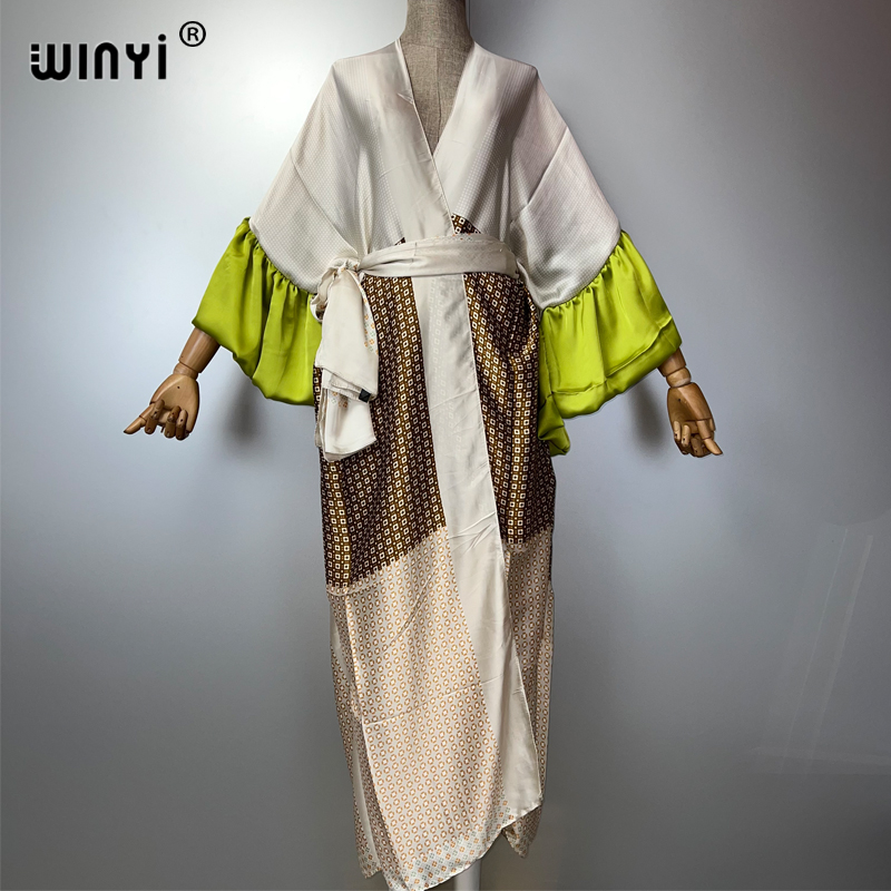 Cover Up Kaftan - WINYI Letnia sukienka imprezowa Kimono Strój