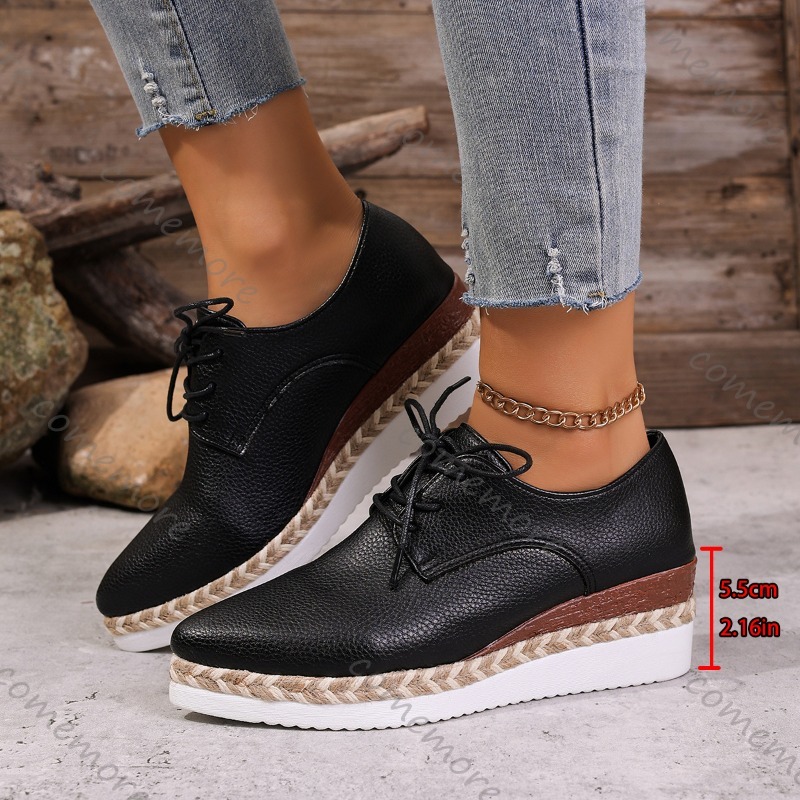 Skórzane sznurowane damskie ok – Wedge Espadrille Women recenzja i cena