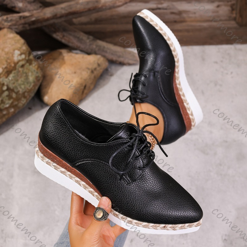 Skórzane sznurowane damskie ok – Wedge Espadrille Women recenzja i cena