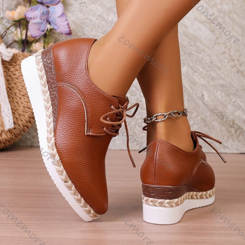 Skórzane sznurowane damskie ok – Wedge Espadrille Women recenzja i cena