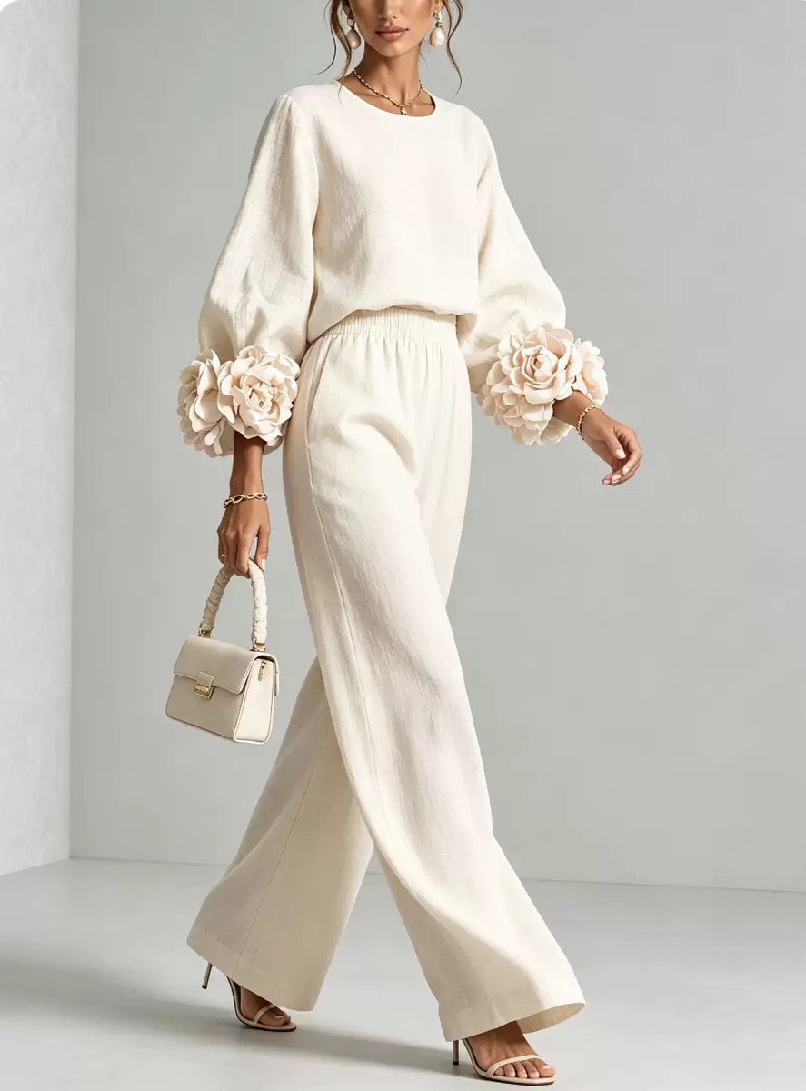 Damski lniany dwuczęściowy zes – Linen Pant Wide recenzja i cena