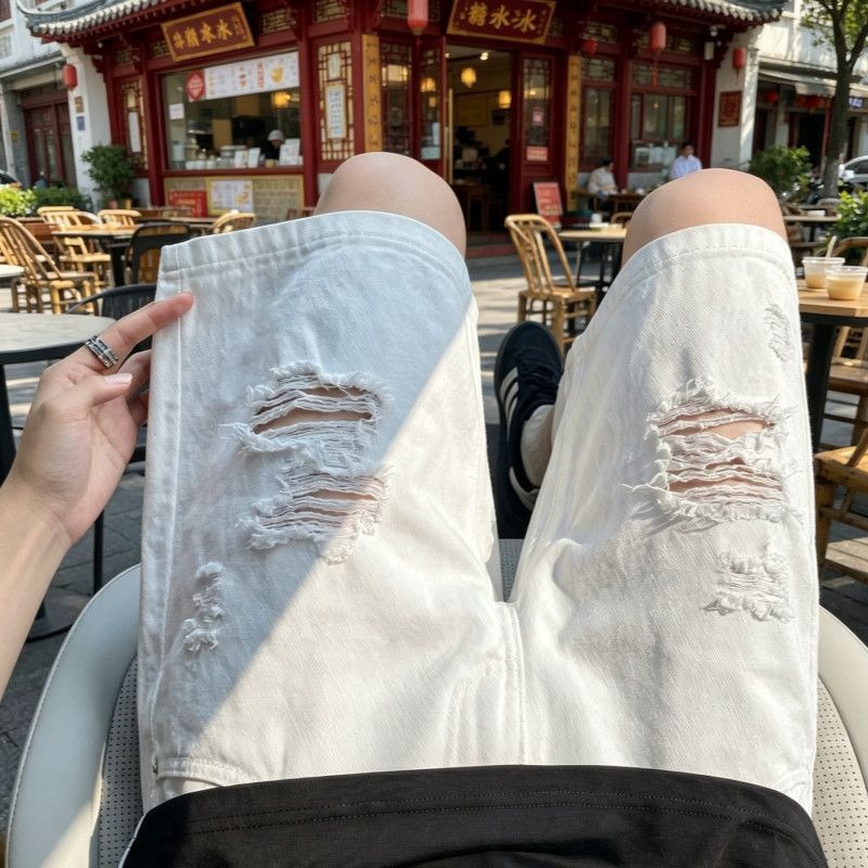 Męskie elastyczne szorty jeans – Shorts Denim Frayed recenzja i cena