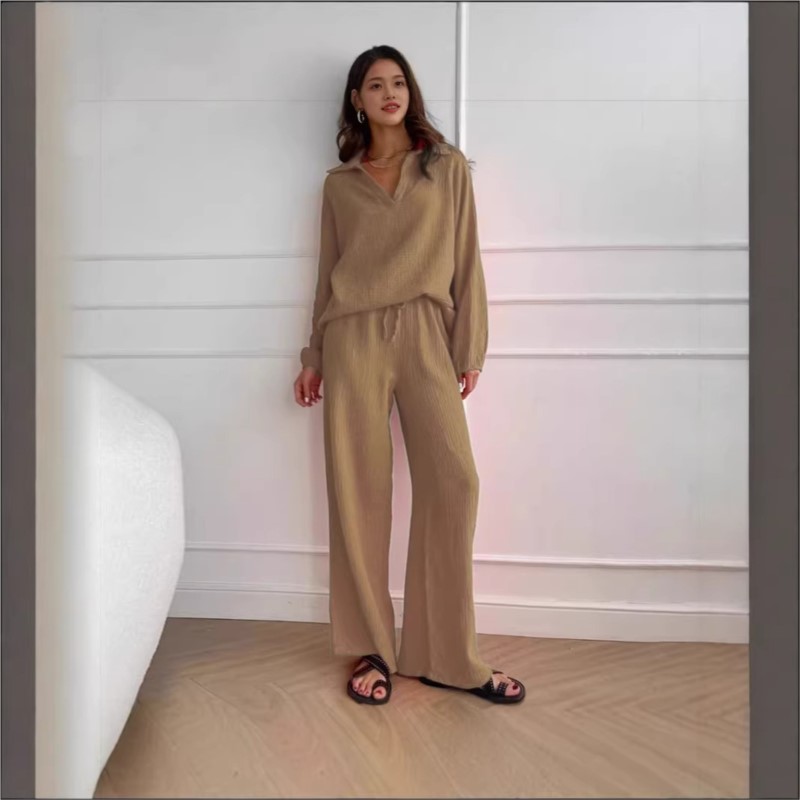 Damski dwuczęściowy komplet: b – Linen Pant Wide recenzja i cena